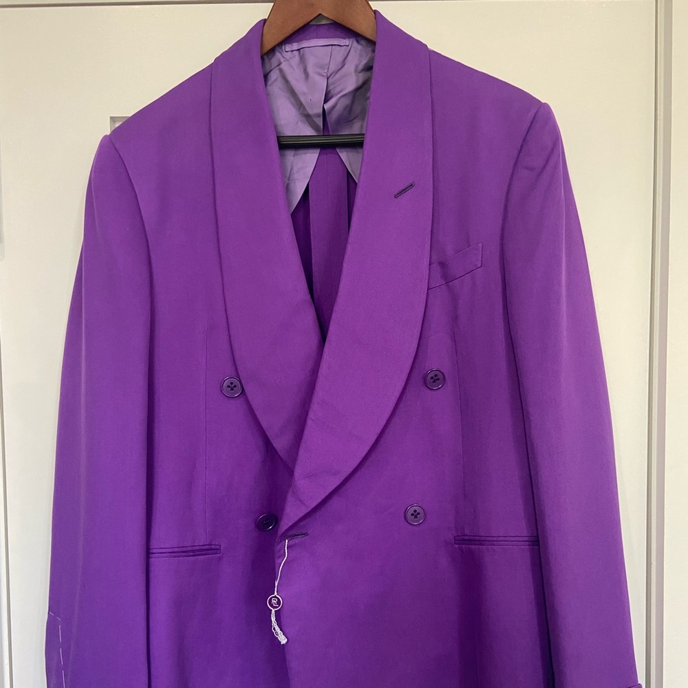 Ralph Lauren Purple Label shawl collar dinner jacket in purple